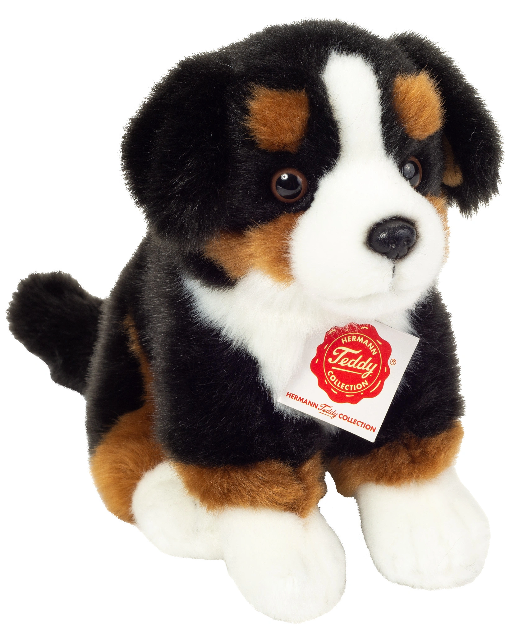 Kuscheltier BERNER SENNENHUND (21 cm) sitzend in schwarz/braun
