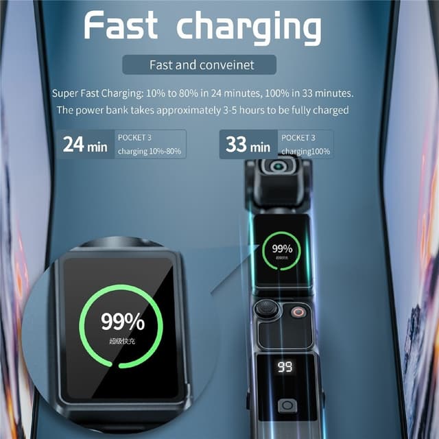 Batteripakke STARTRC til DJI Osmo Pocket 3 opladnings-actionkamera Powerbank