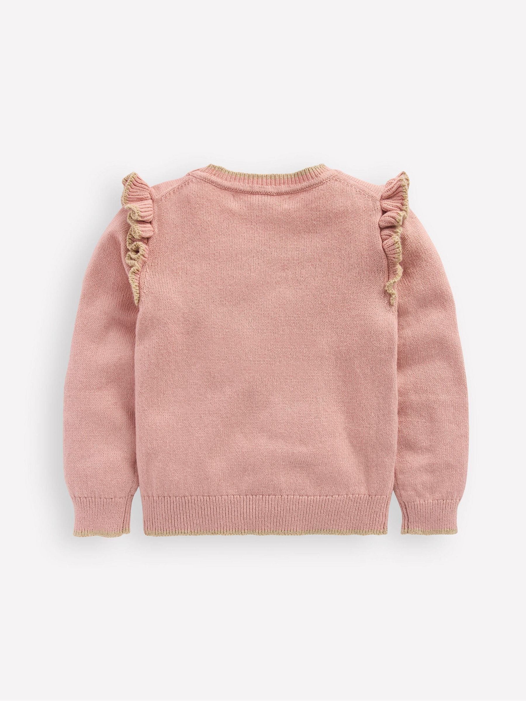 Boden Fun Frill Christmas Logo Jumper
