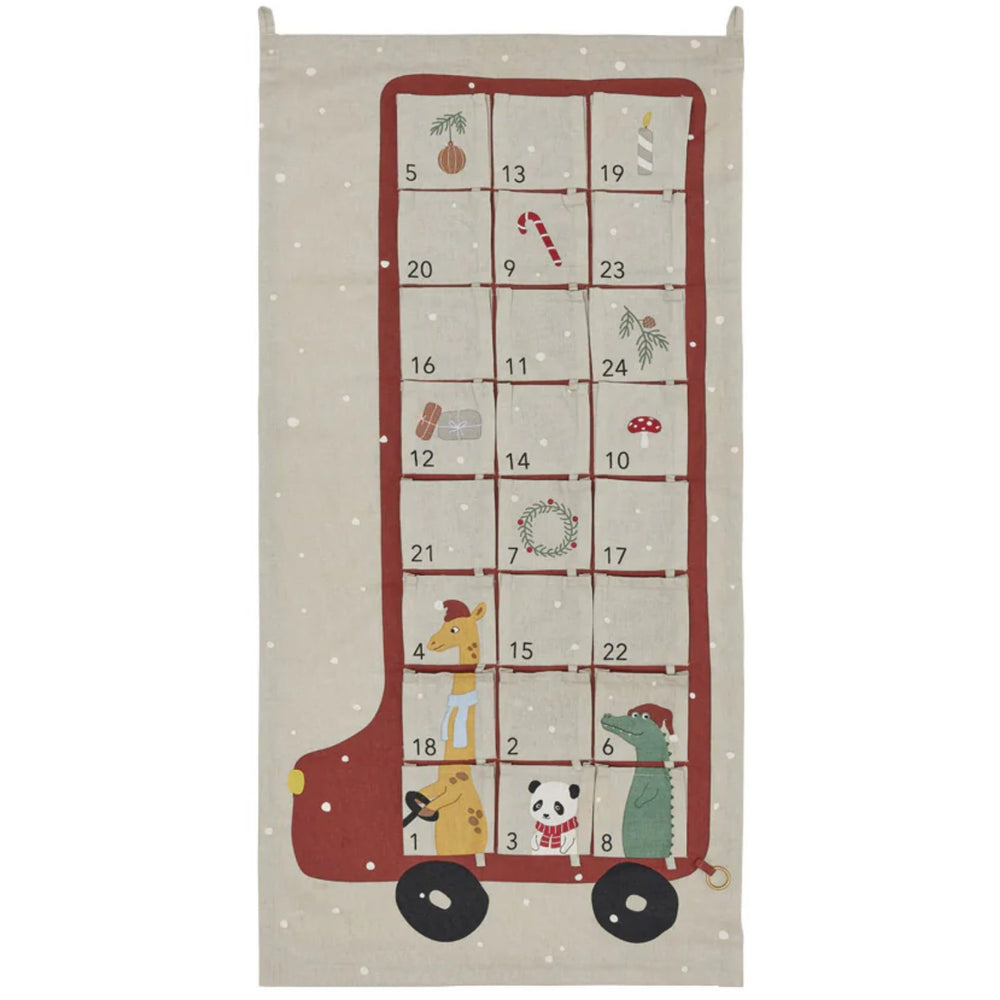 Køb OYOY Clay / Red Bus Christmas Calendar