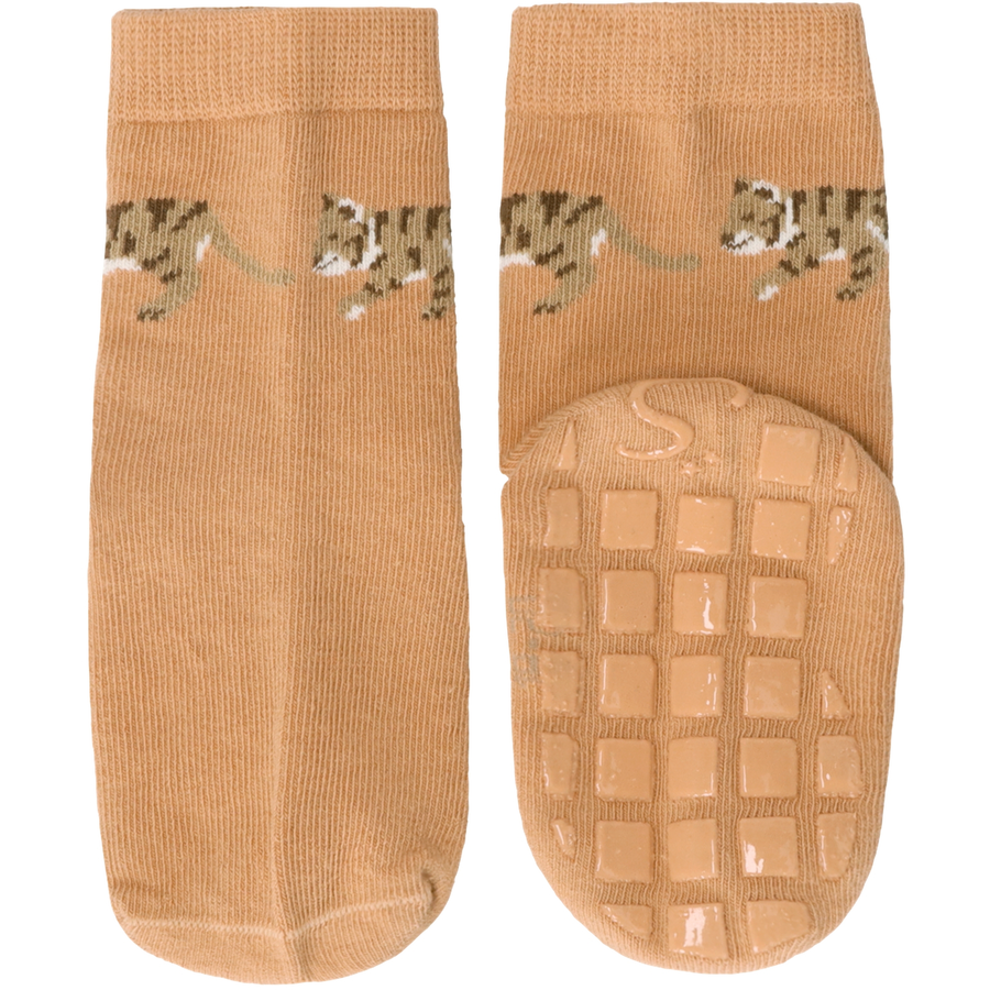 Sterntaler ABS-Socken DP KrokodilTiger braun mel.