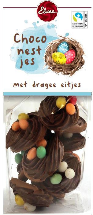 Elvee chocolade paasnestjes 140 gr