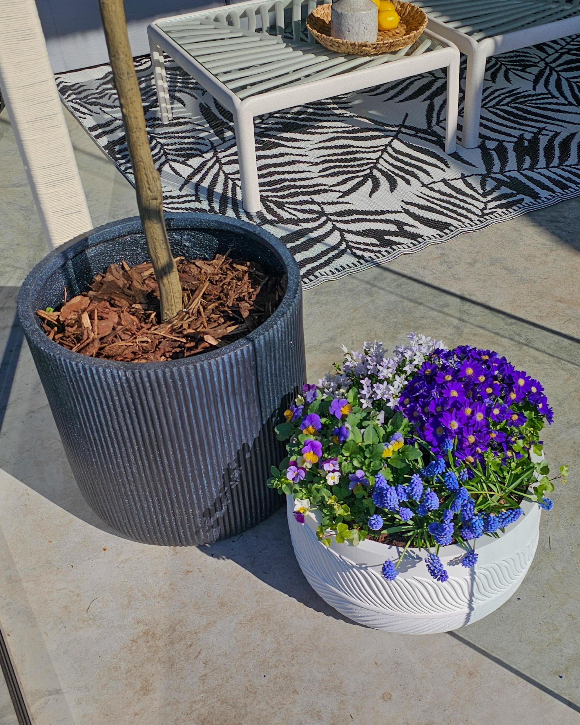 Bloempot OREOI 45 cm Grafietgrijs