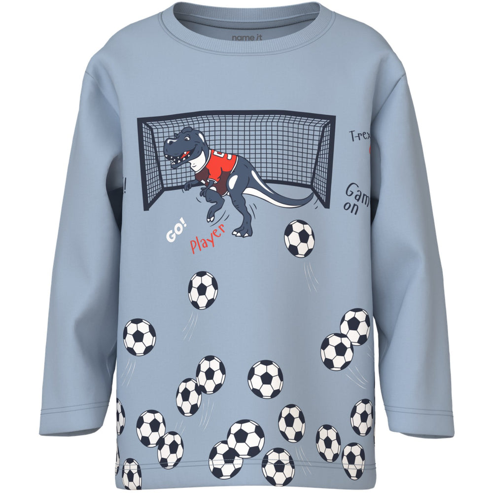 Køb Name It Blue Fog Football Nmmvilasse Ls Nreg Top