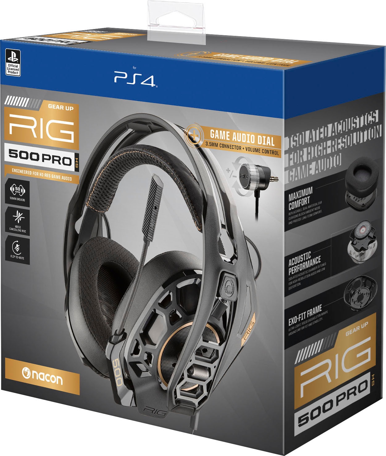 nacon Gaming-Headset »Nacon RIG 500 PRO HS, unidirektional« Signal-Rausch-Verhältnis >42 dB