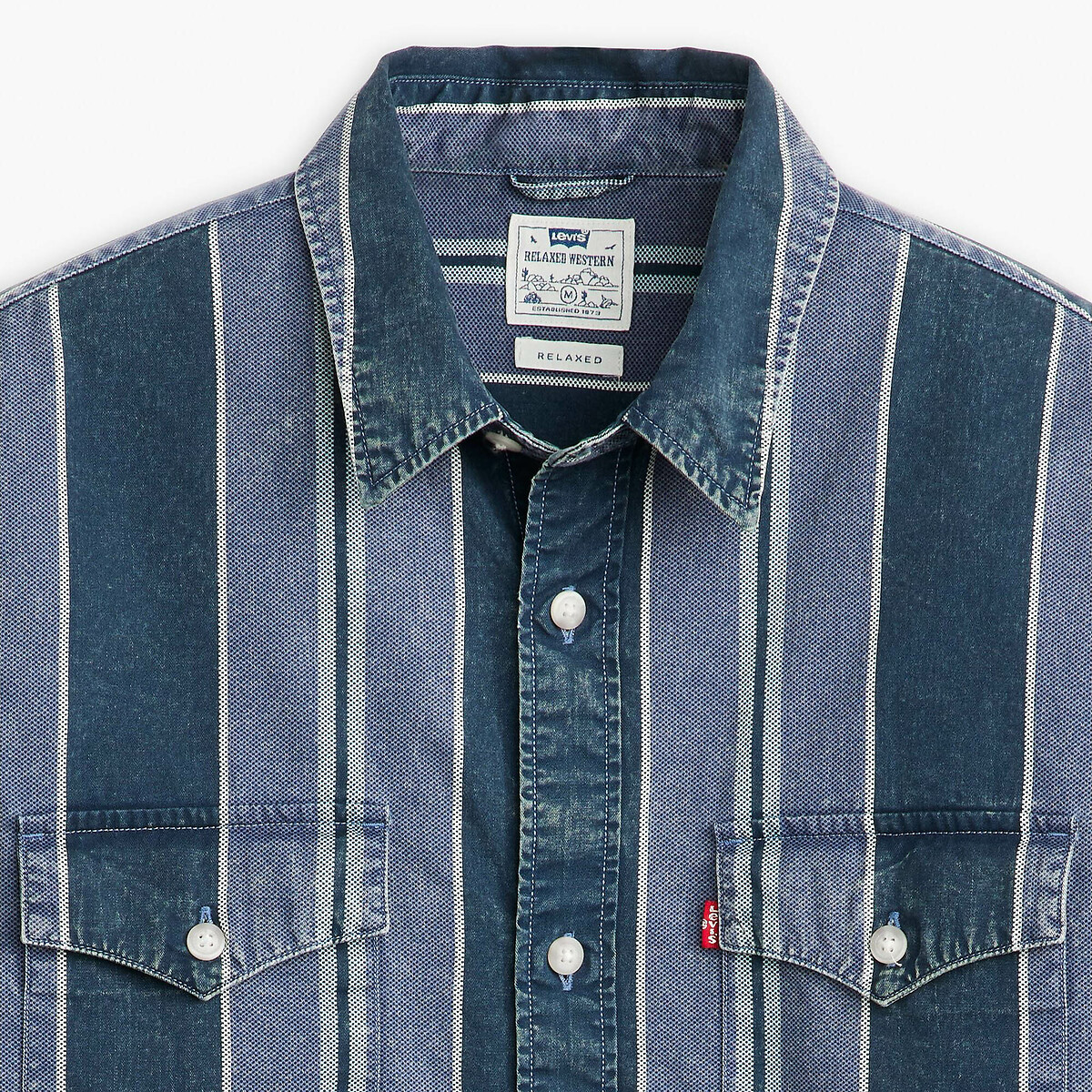 Camisa folgada Levi's em sarja listrada