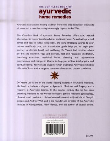 The Complete Book Of Ayurvedic Home Remedies: A comprehensive guide to the ancient healing of India (Paperback)