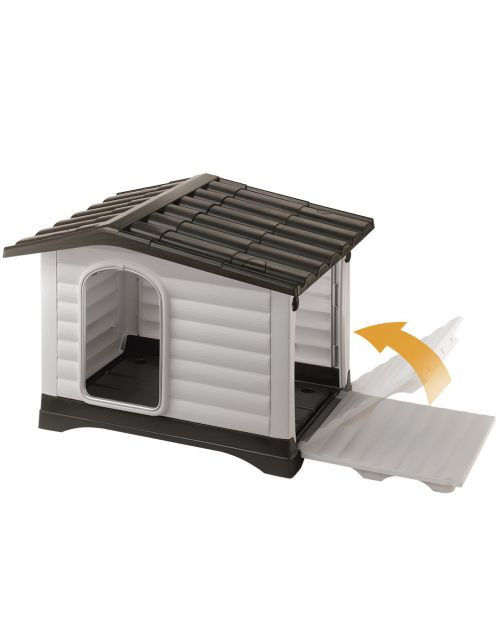 Ferplast Dogvilla Grijs&Bruin - Hondenhok