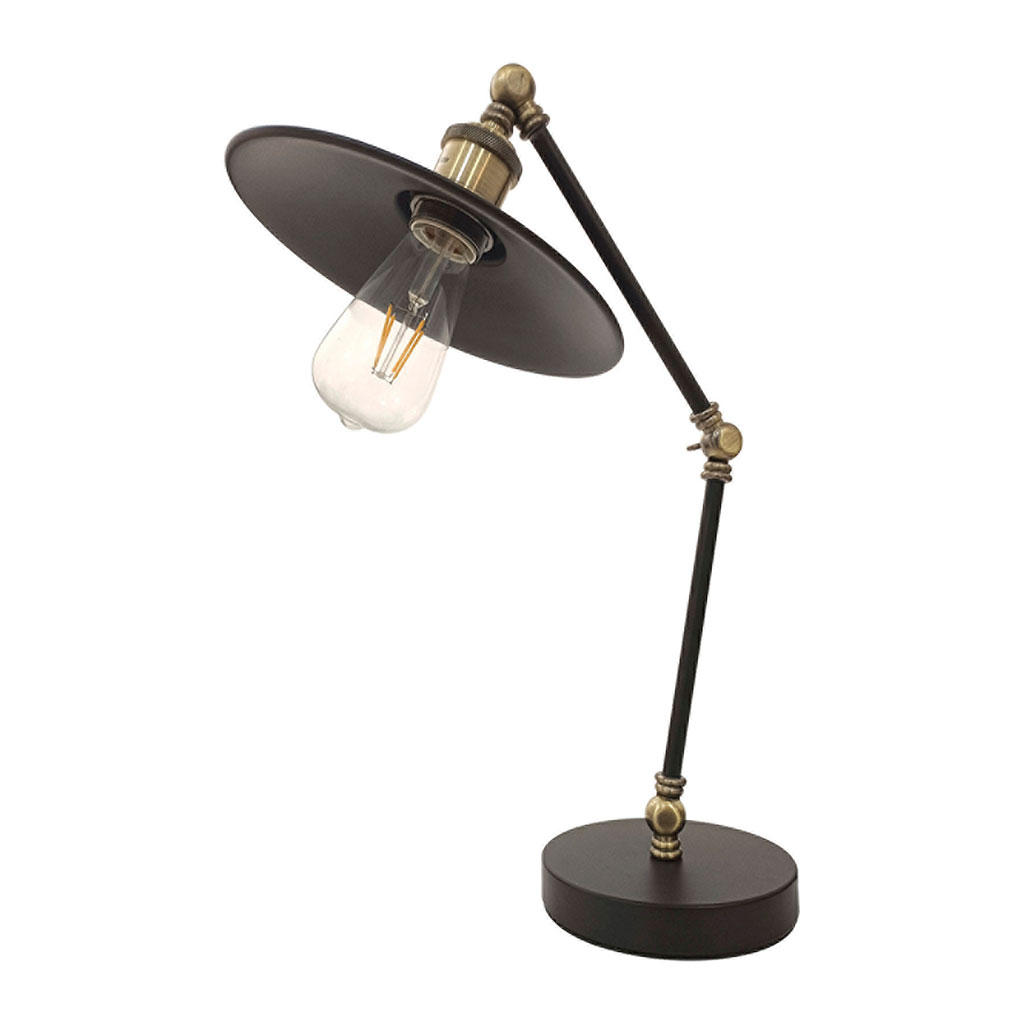 Lampe de bureau métal coudé H 43cm