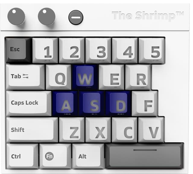 The Shrimp Model 1 mekanisk gaming tastatur (vitello)