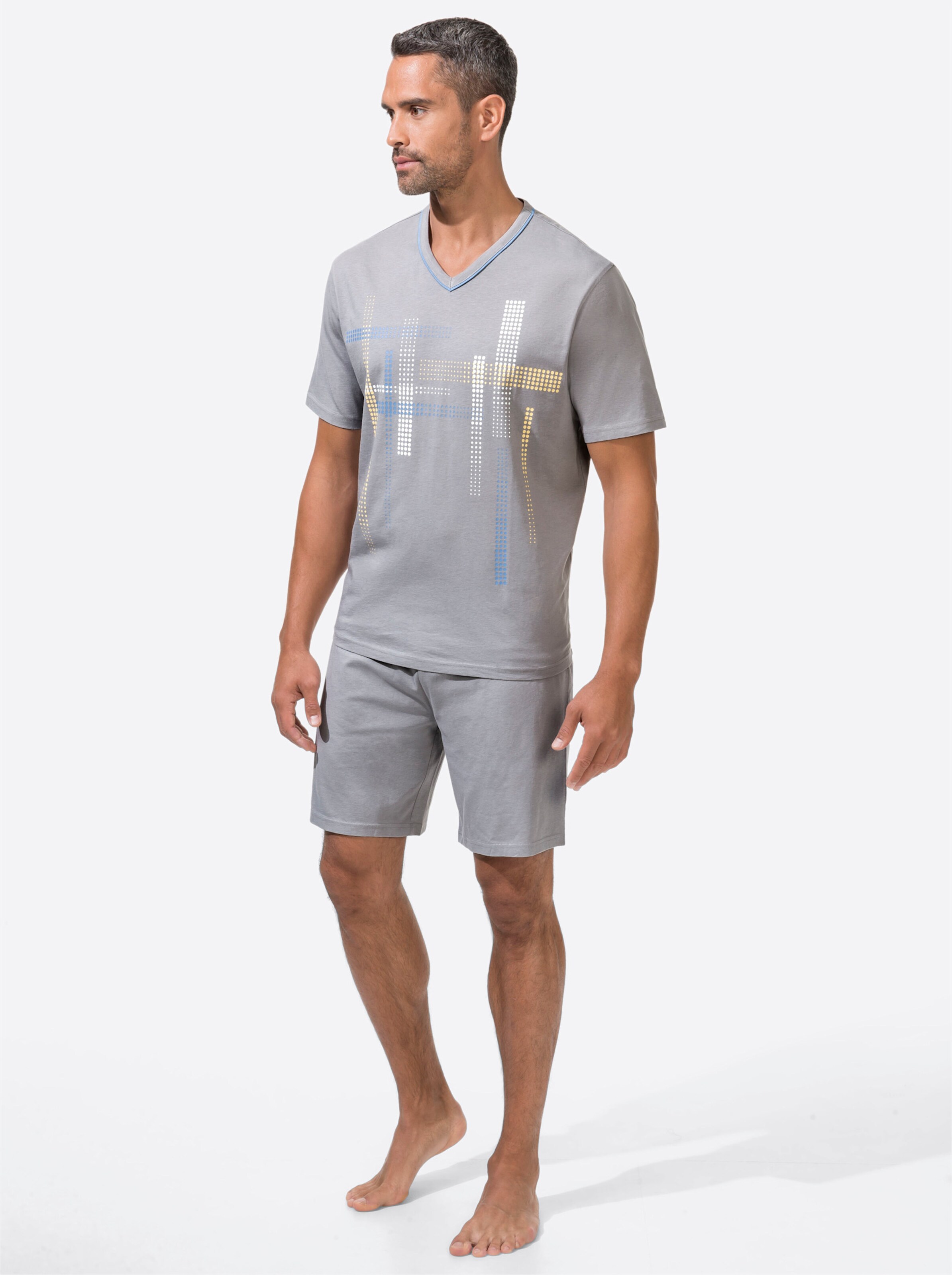 wäschepur men Shortys in grau + marine