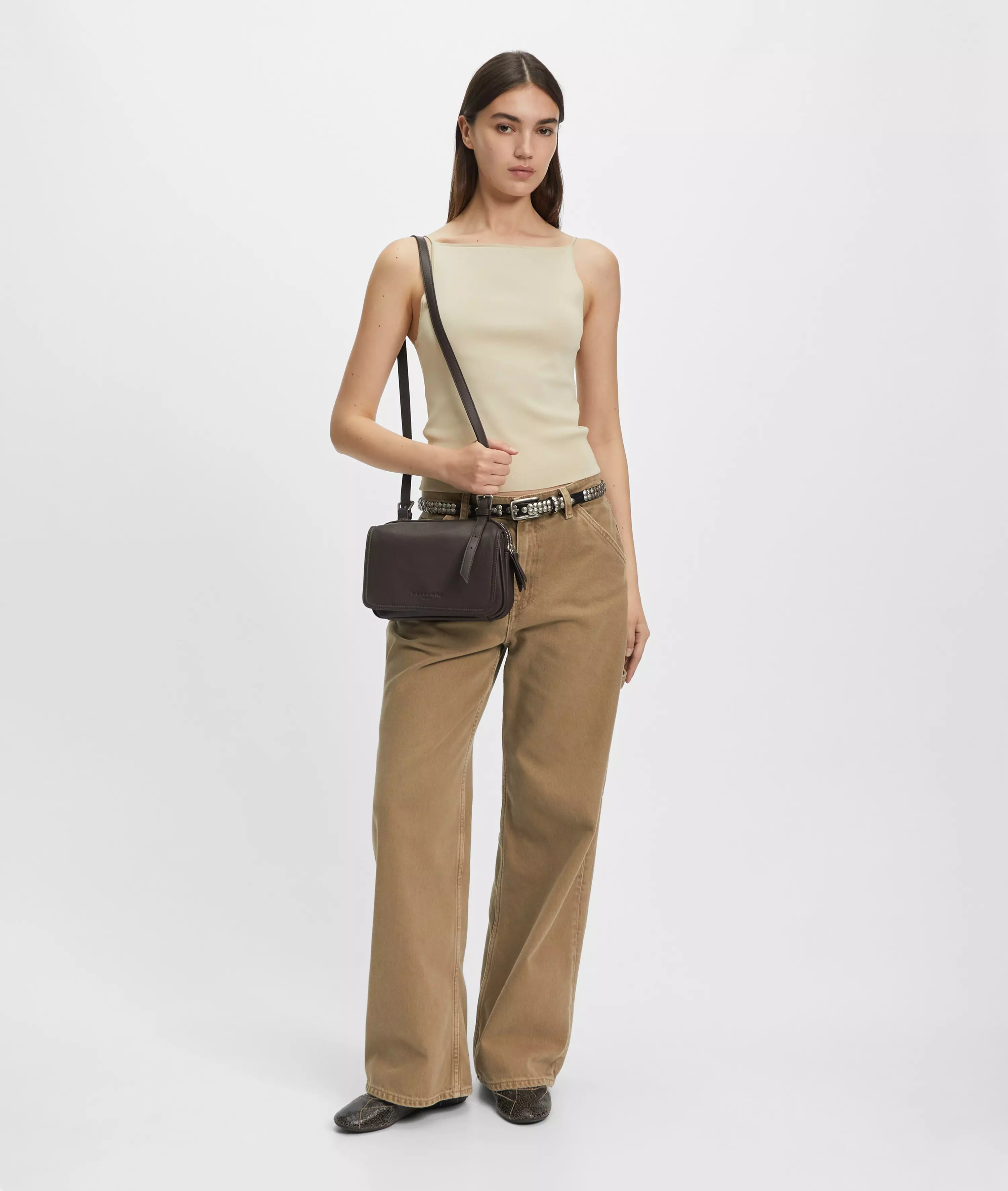 Mareike Crossbody S Spacious cowhide shoulder bag