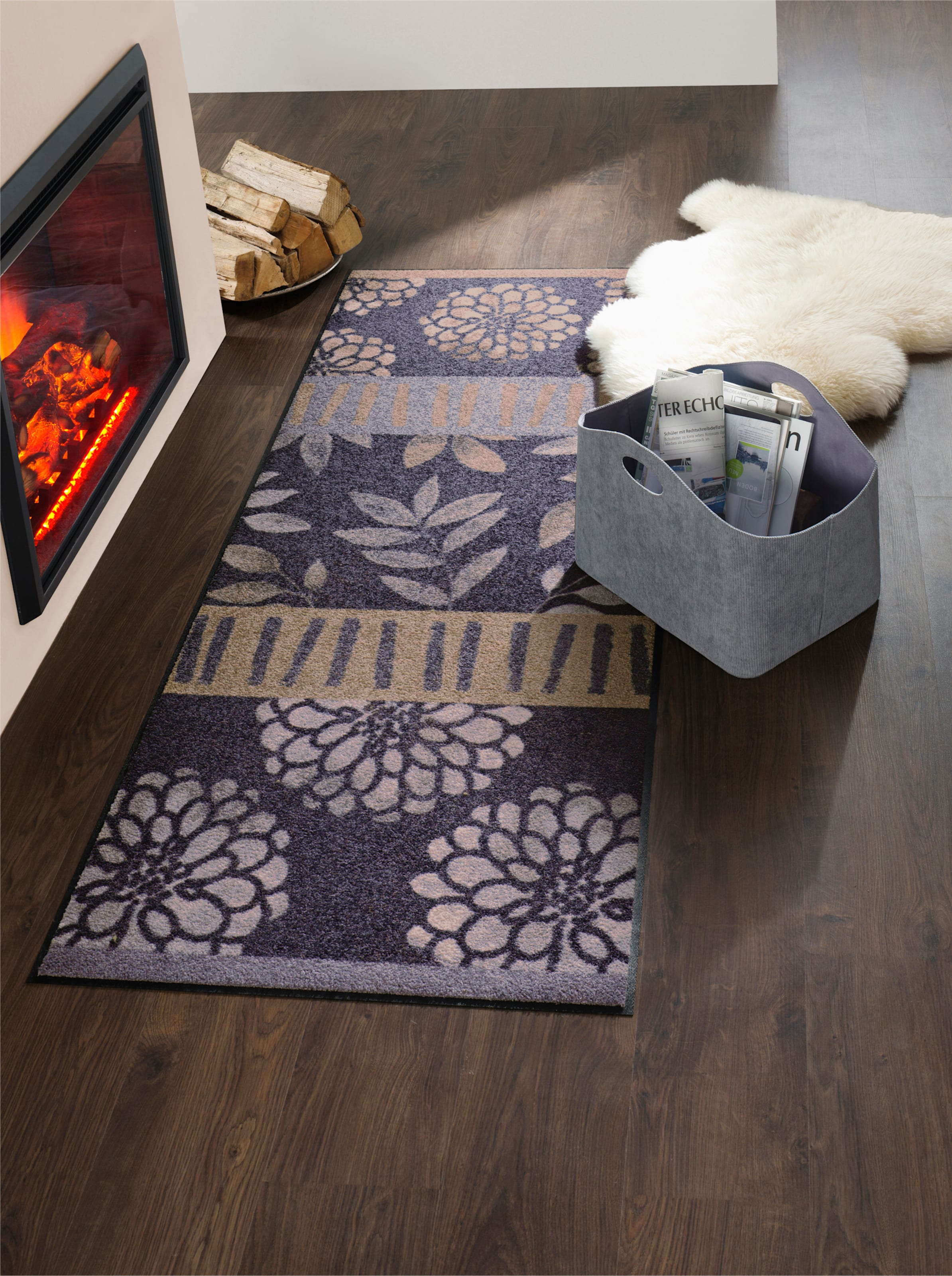 heine home Fußmatte in anthrazit-braun