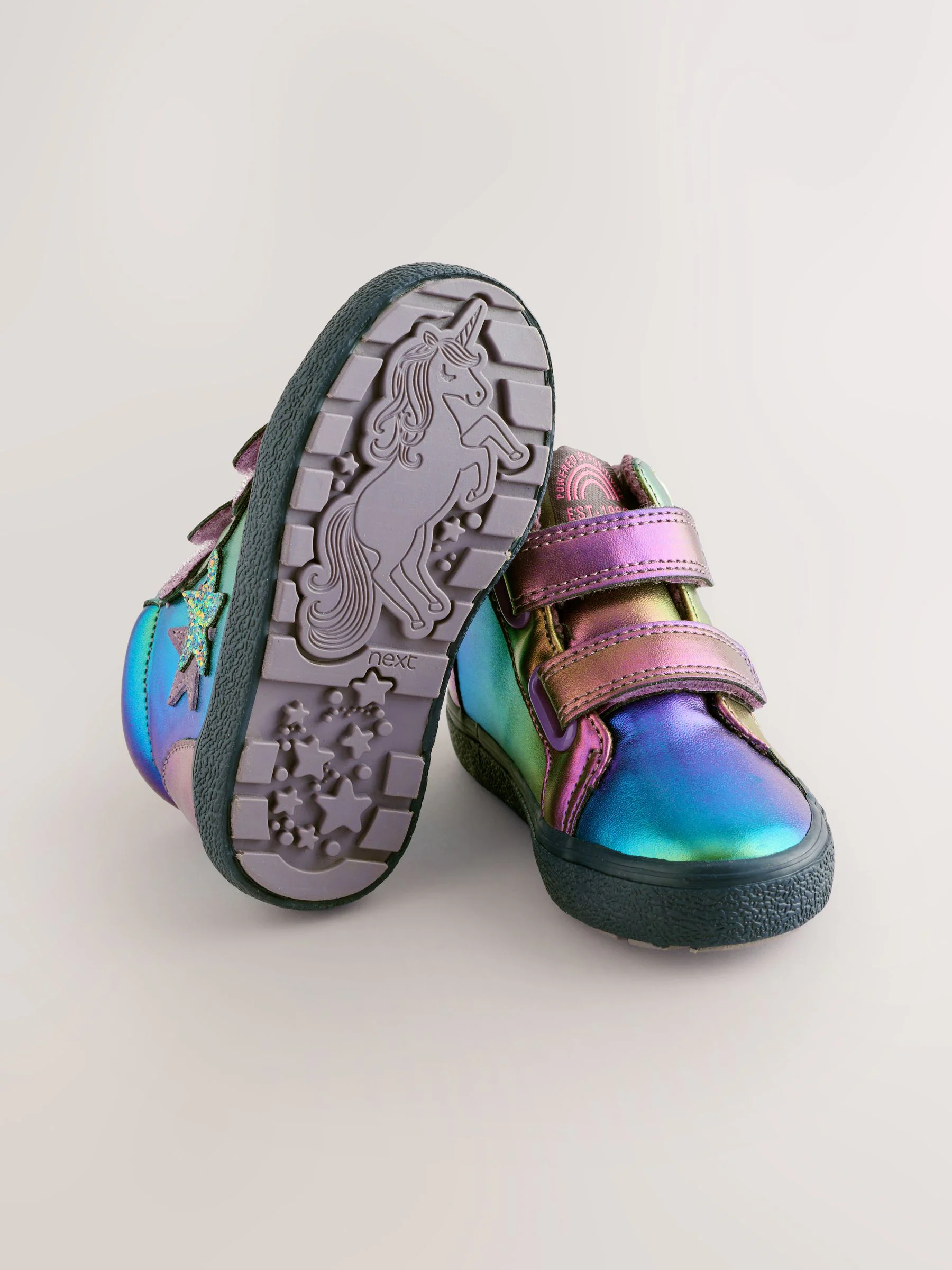 Meerkleurig sterren  - Hoge sneakers met klittenbandsluiting