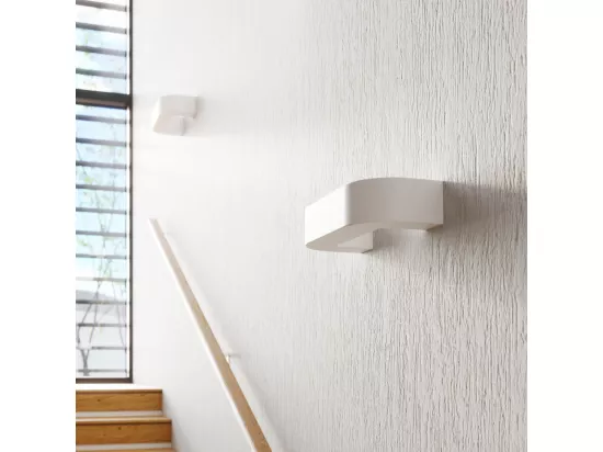 Sollux Applique murale à 1 ampoule en céramique blanche, E27