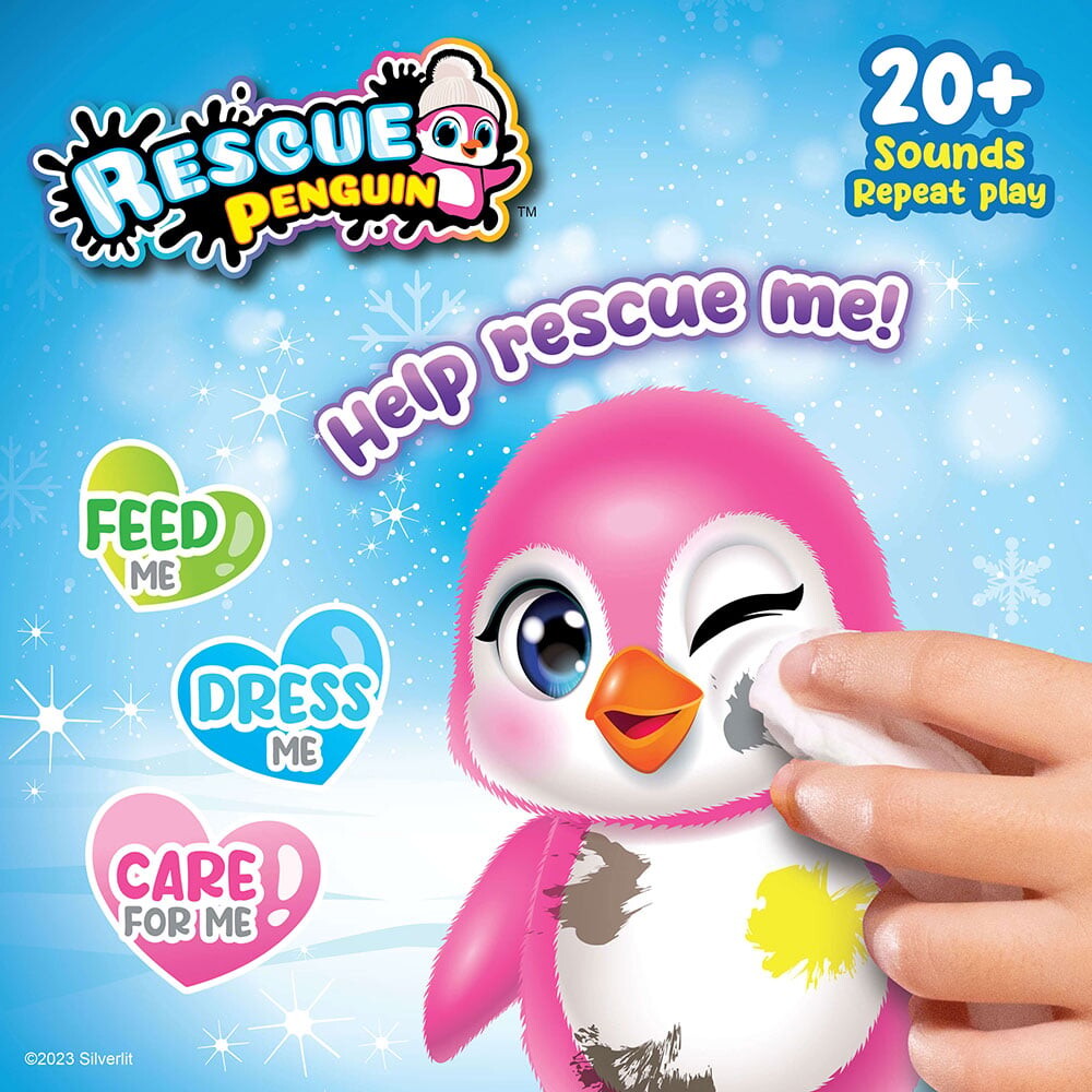 Silverlit - Rescue Penguin - Interaktiv Pingvin Legetøj - Pink
