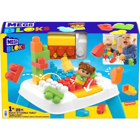 Mattel MEGA BLOKS Bauset Bau- und Purzeltisch mit 2 Purzelfunktionen
