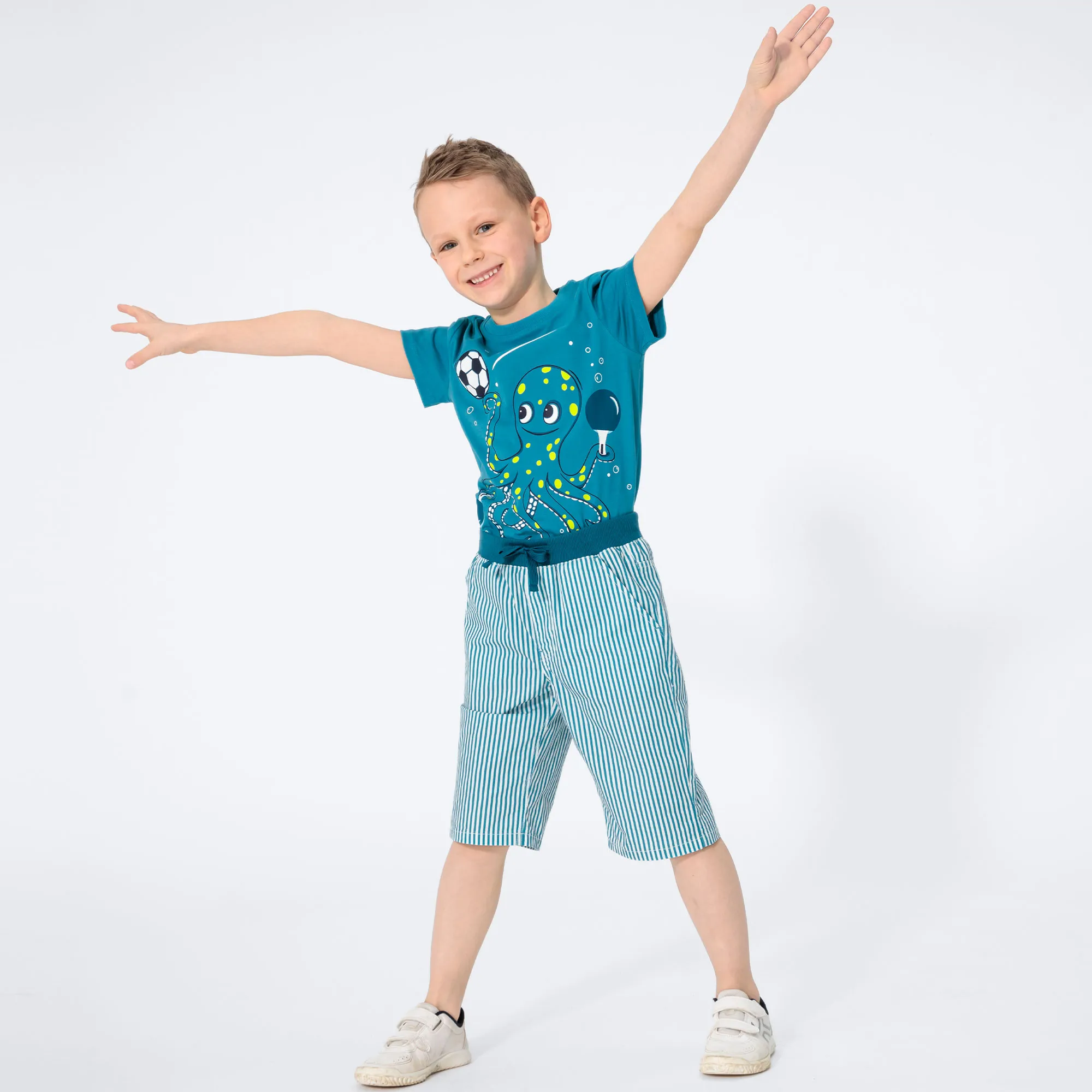 Kinder-Jungen-Bermudas mit Streifen