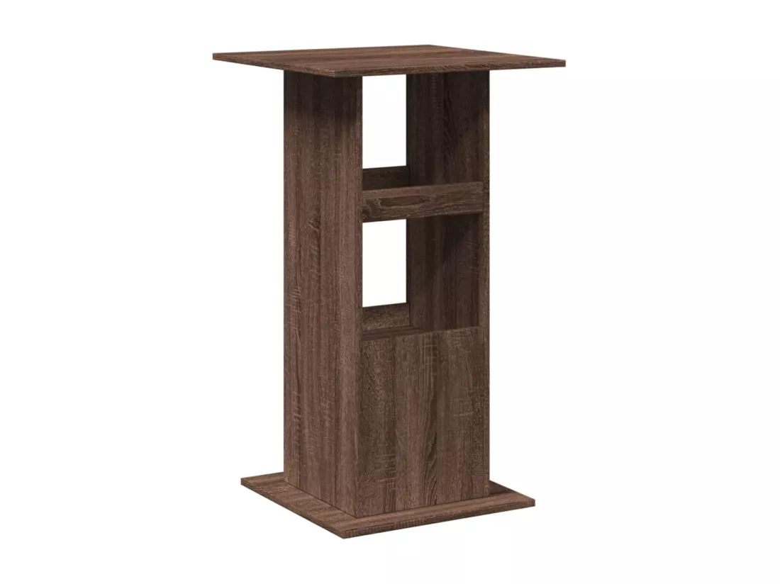 Table de bar avec rangement chêne marron bois d’ingénierie