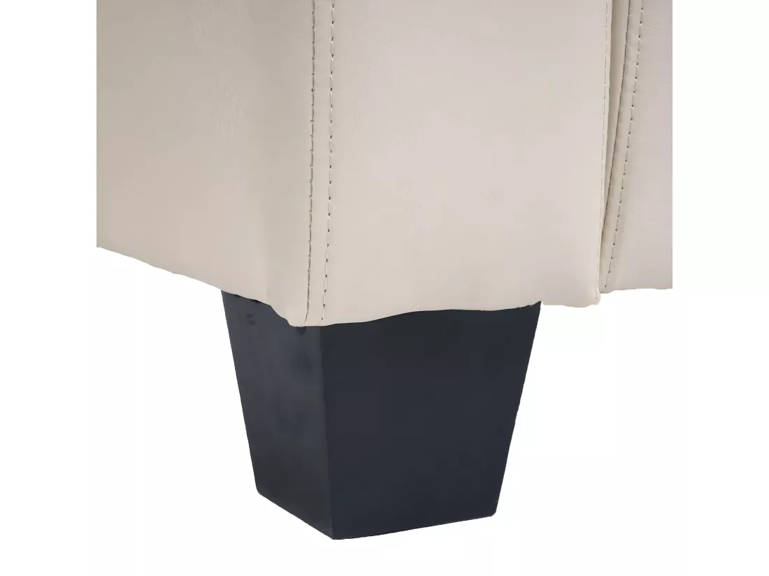 Fauteuil lounge Lille, simili-cuir, crème