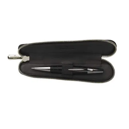 Faber-Castell 1er Leder-Reissverschlussetui Design schw.