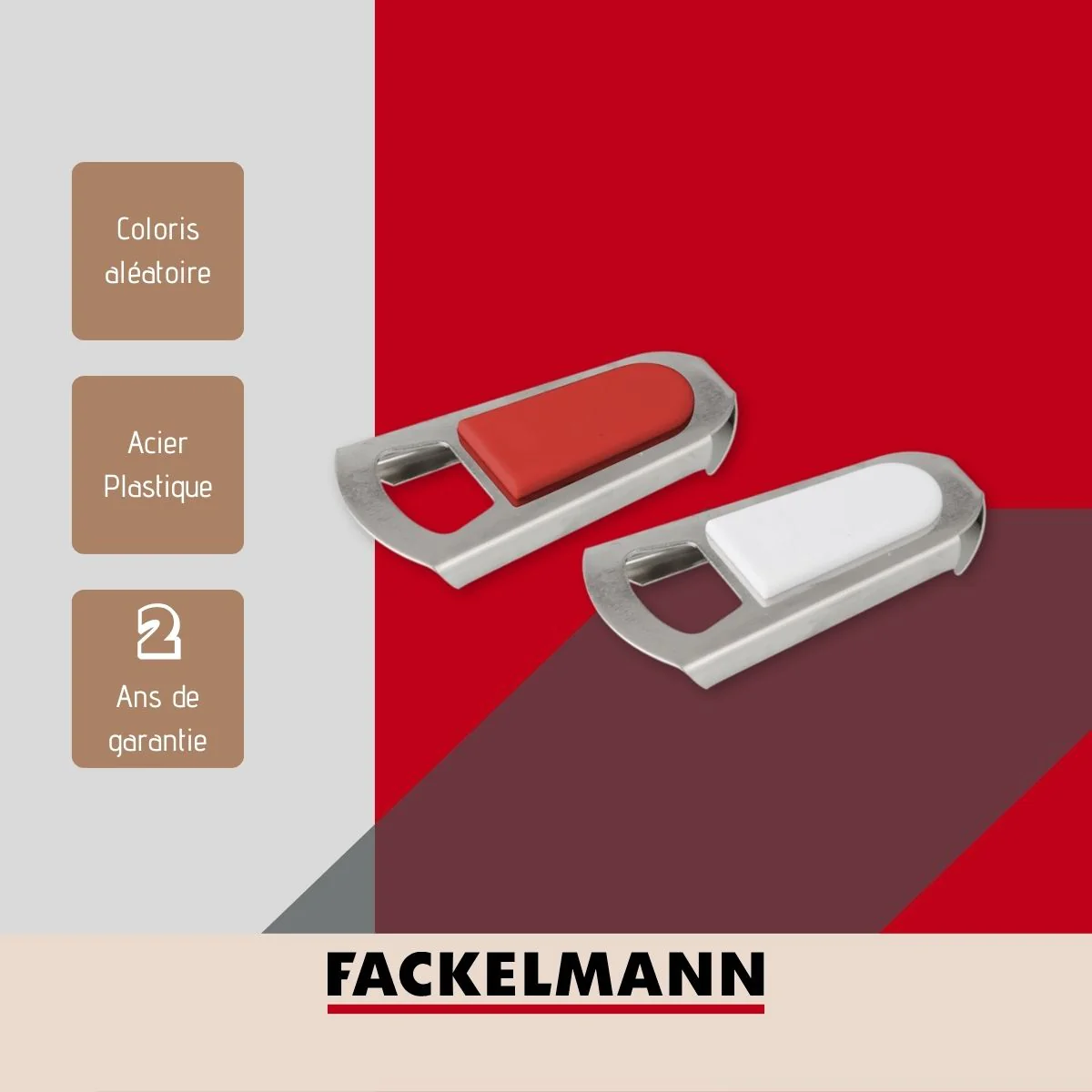 Décapsuleur et rebouche bouteille 2 en 1 Basic Fackelmann
