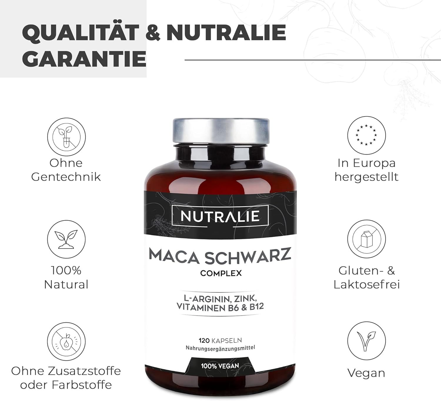 Nutralie Maca Kapseln Hochdosiert