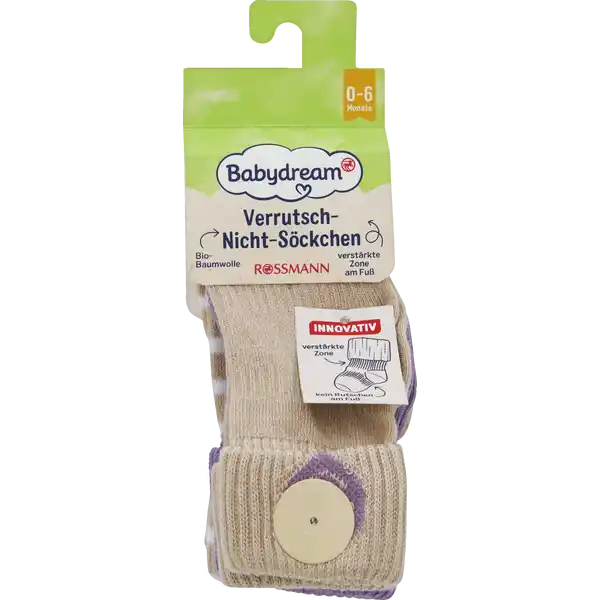 Verrutsch-Nicht-Söckchen 0-6 Monate