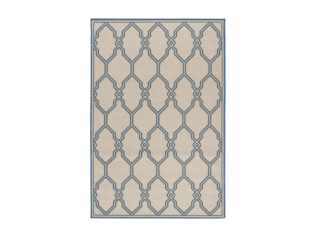 Tapis Cream & Blue 79 X 152 cm - Nerano