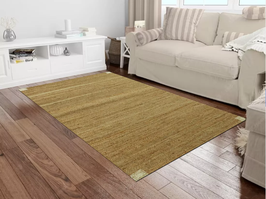 Tapis en jute tissé main - 200 x 290 cm - Naturel - ARAYA