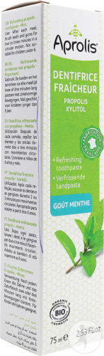 Aprolis Dentifrice Fraîcheur Goût Menthe Bio Tube 75ml