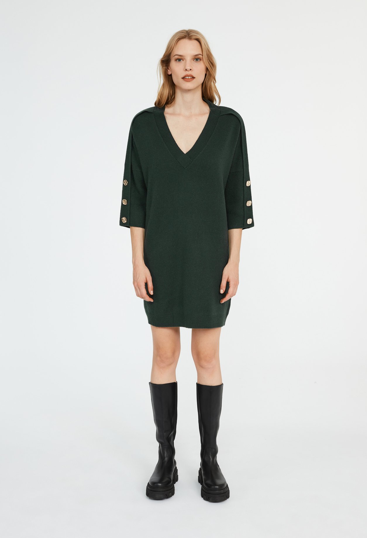 Robe pull col V