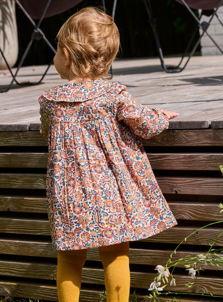 Robe rose pâle à imprimé fleuri