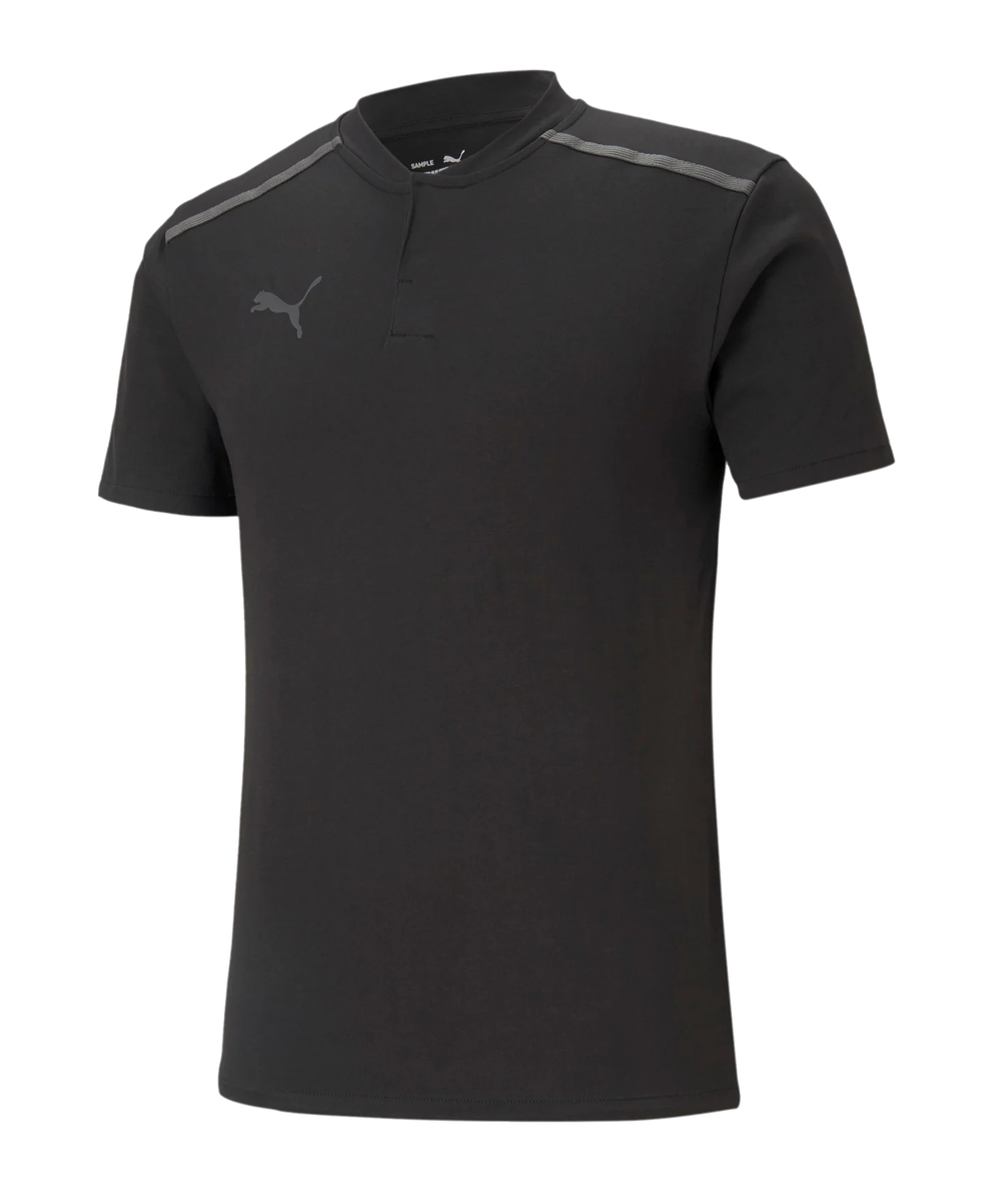 PUMA teamCUP Casuals Poloshirt Schwarz Grau F03