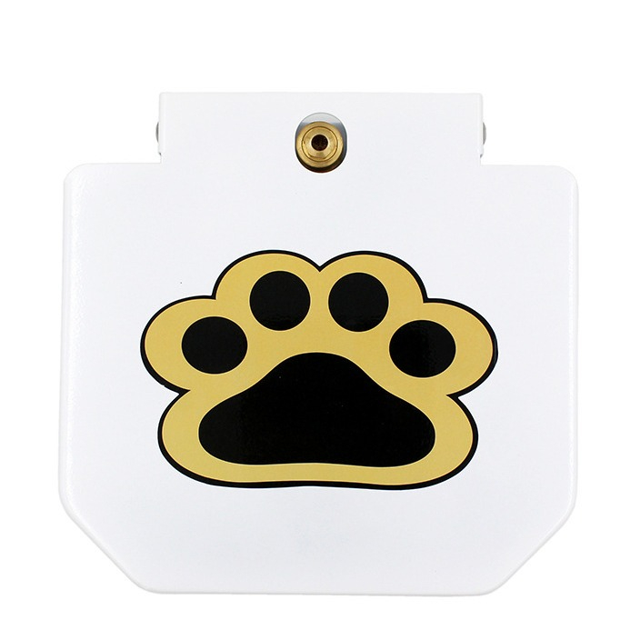 (21.5x22cm) Hunde Spielzeug Wasser Sprinkler Haustier Trinkspender Outdoor Wasserbrunnen Step On Pfoten Presse - Weiss