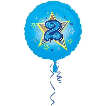 amscan Folienballon Blue Star 2 holographic