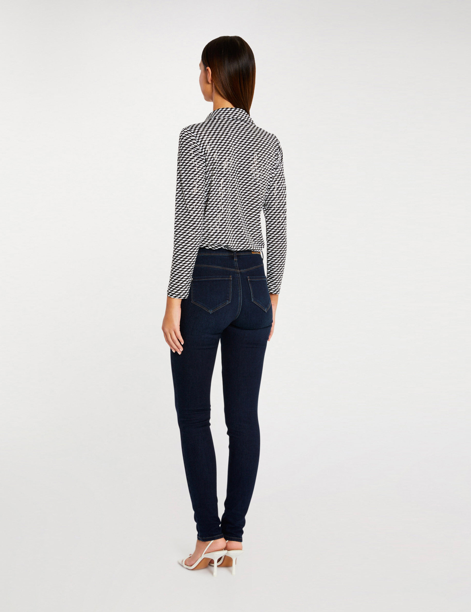 T-shirt à manches 3/4 multico femme - multico