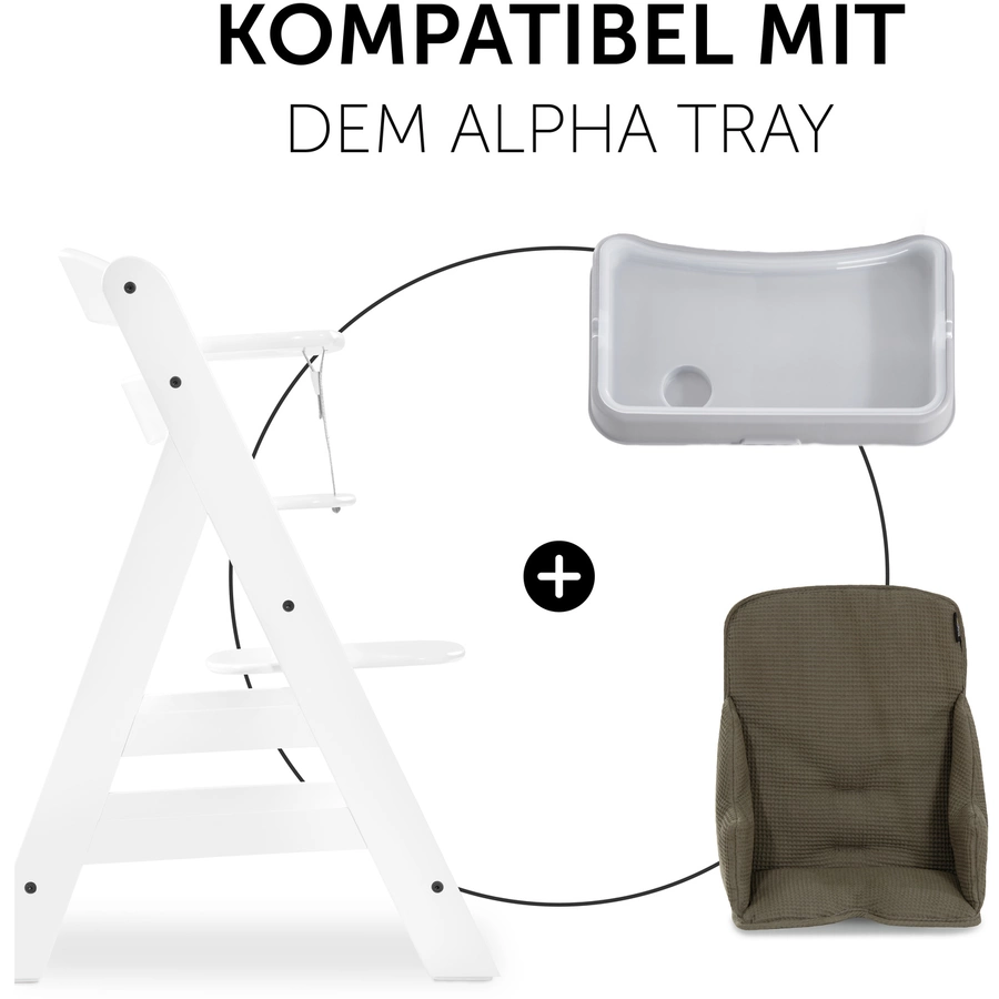 hauck Hochstuhlauflage Alpha Cosy Select Waffle Piqué Olive