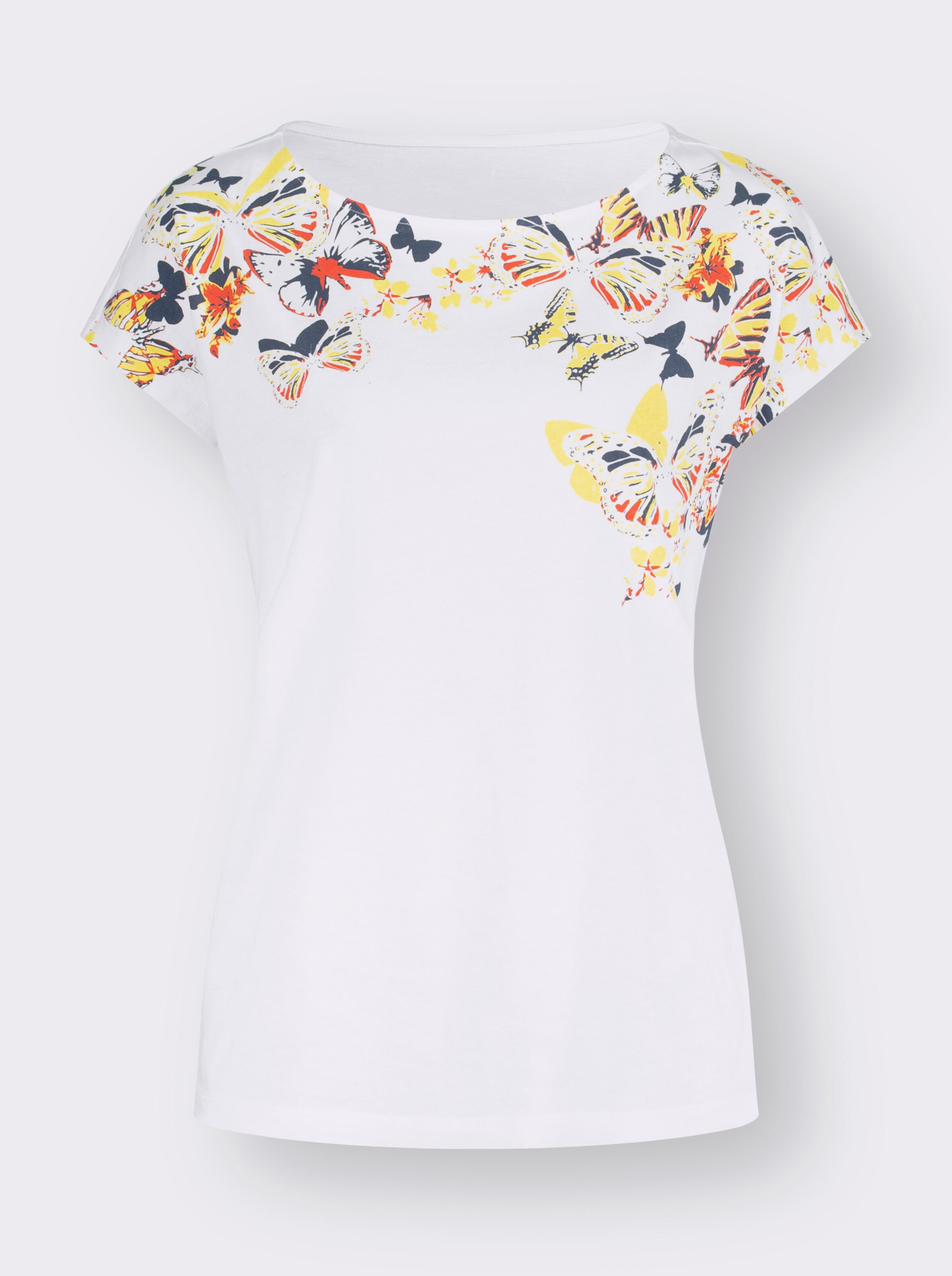 Kurzarmshirt mit Schmetterlings-Druck