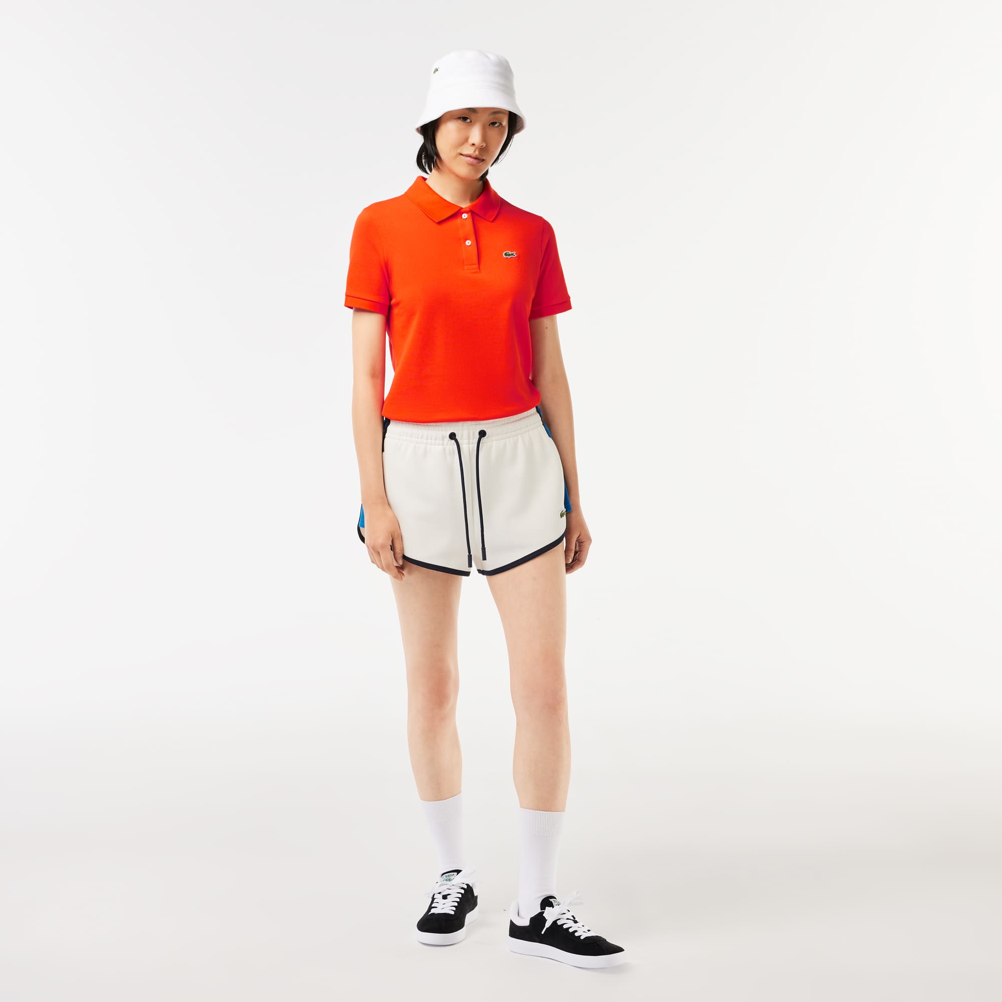 Polo regular fit Lacoste en petit piqué de coton souple Manches Courtes - Orange - Lacoste - Femme