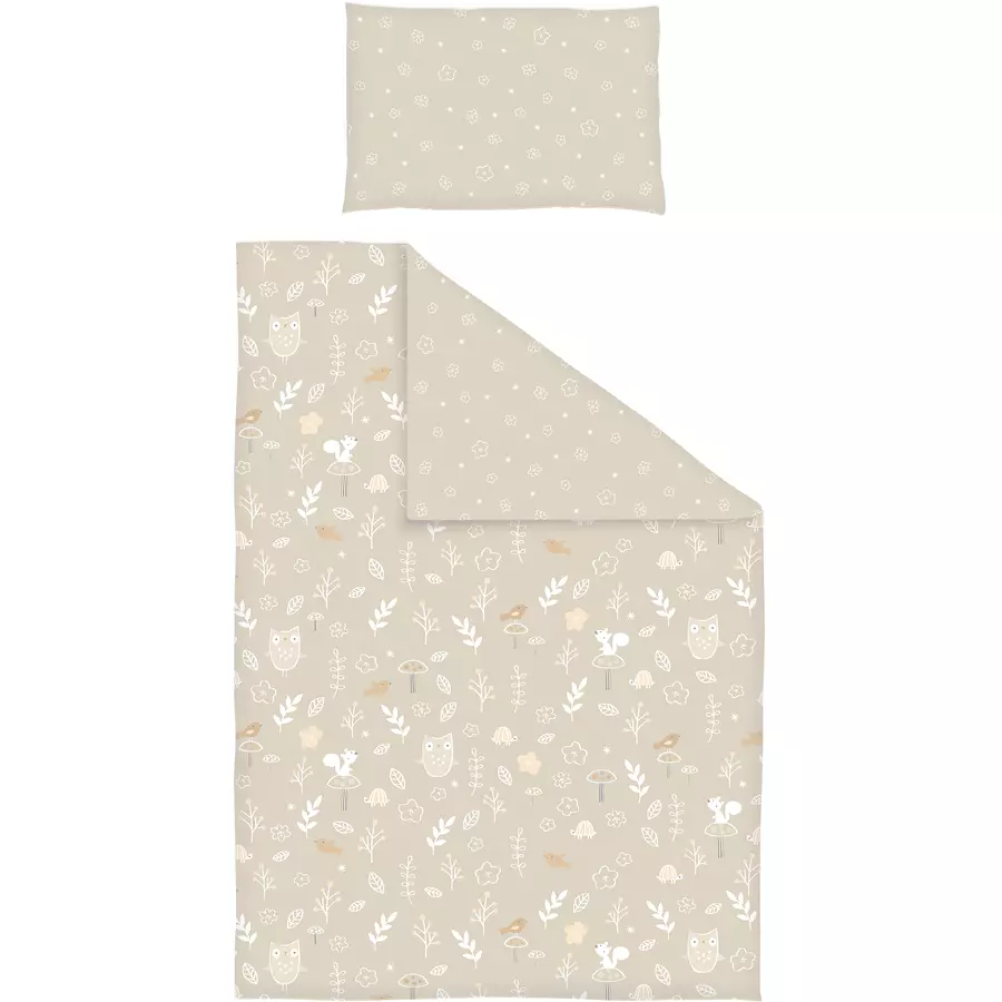 SONNE Bettwäsche taupe 100 x 135 cm