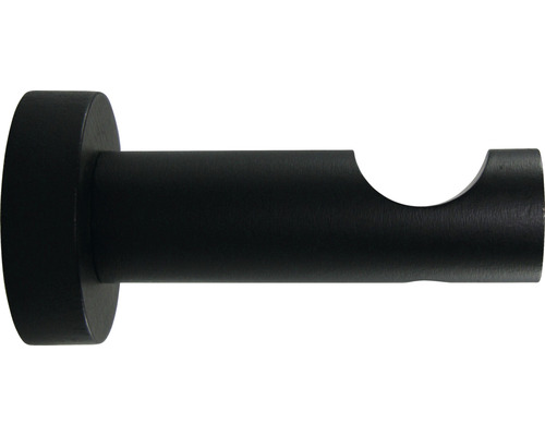 Wandbeugel, enkelsporig, voor Love Autrement Black Line, zwart, Ø 28 mm, 8 cm lang, 1 st.