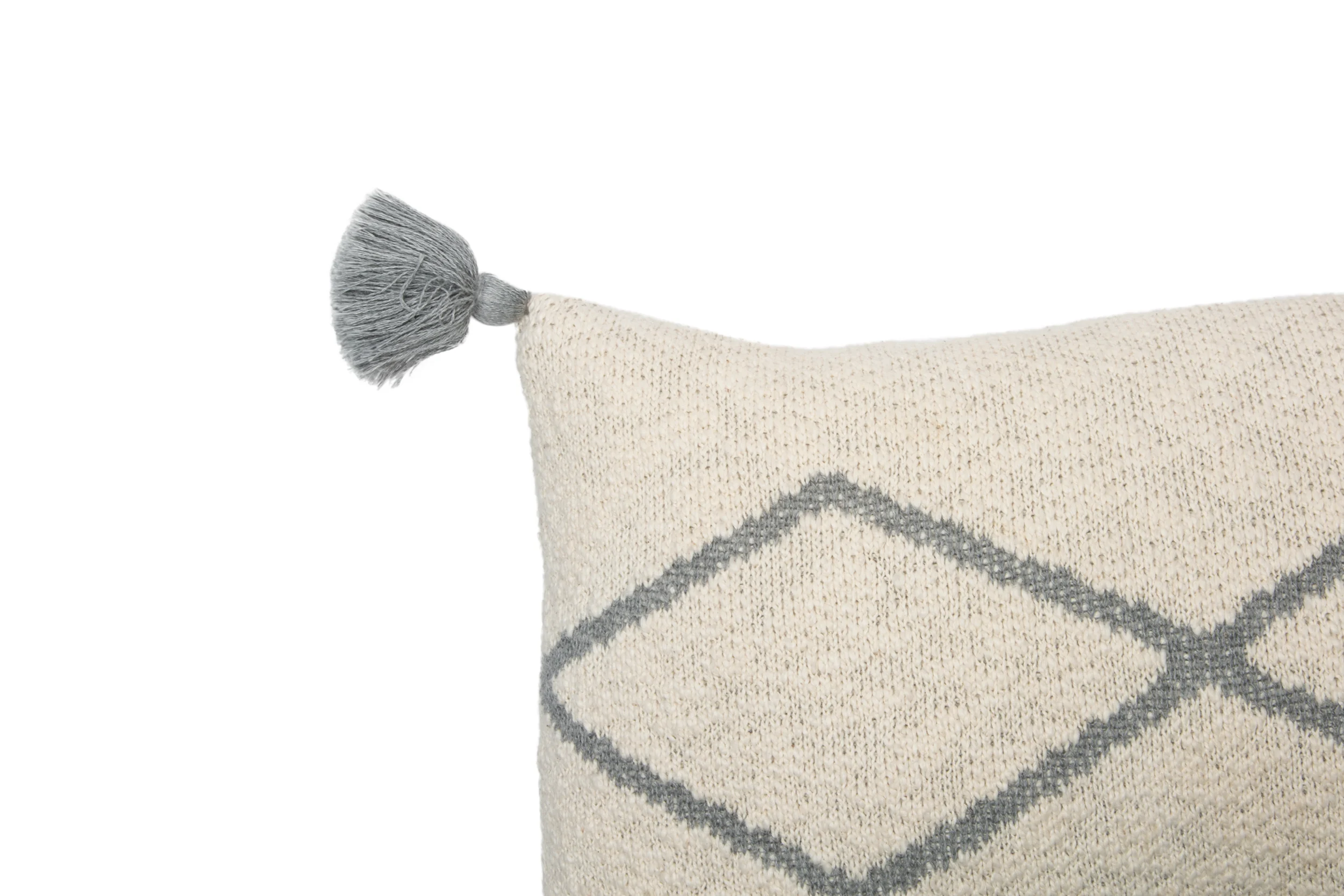 PETIT OASIS - Coussin en tricot en coton | Gris