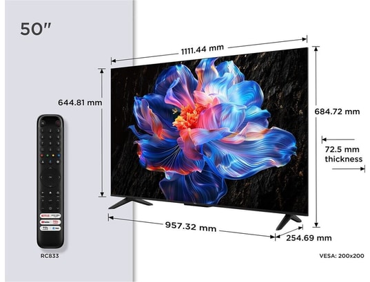 TCL - TV LED 4K 126 cm 50P69K - Google TV
