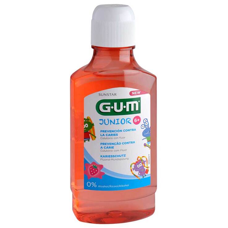 GUM Junior Mundspülung Erdbeere ab 6 Jahren, 300 ml