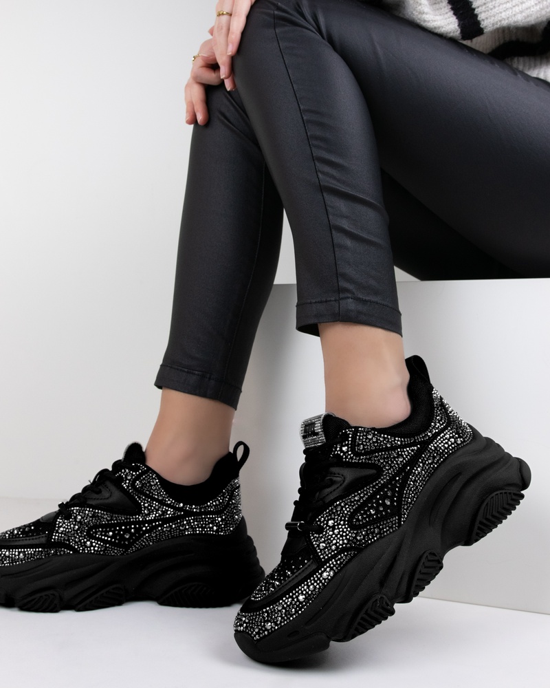 Steve Madden Privy Dad Sneakers  - zwart