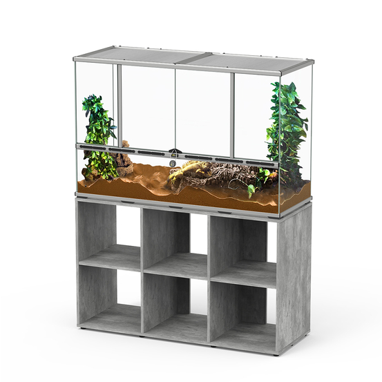 Terrarium et Meuble standard Gris L.118xP.45xH.75cm
