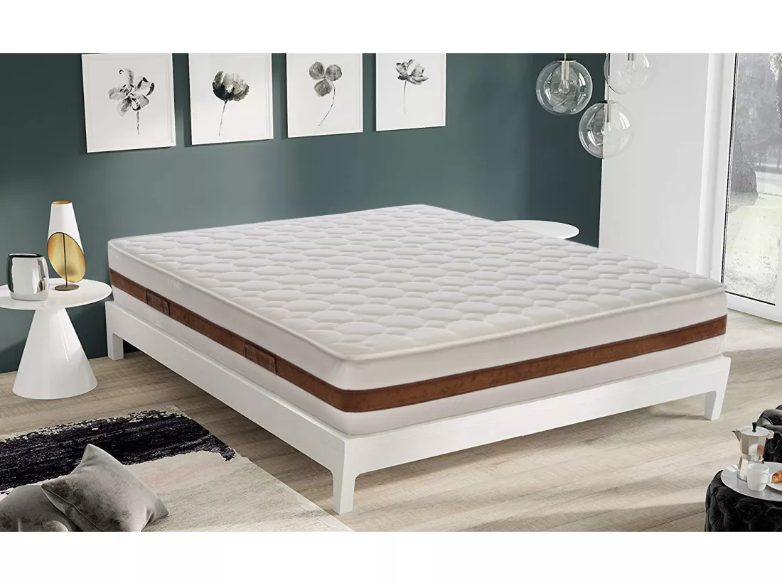 Matelas à mémoire de forme avec 5 cm de mémoire hauteur 22 cm modèle Bolsena 100x190 cm