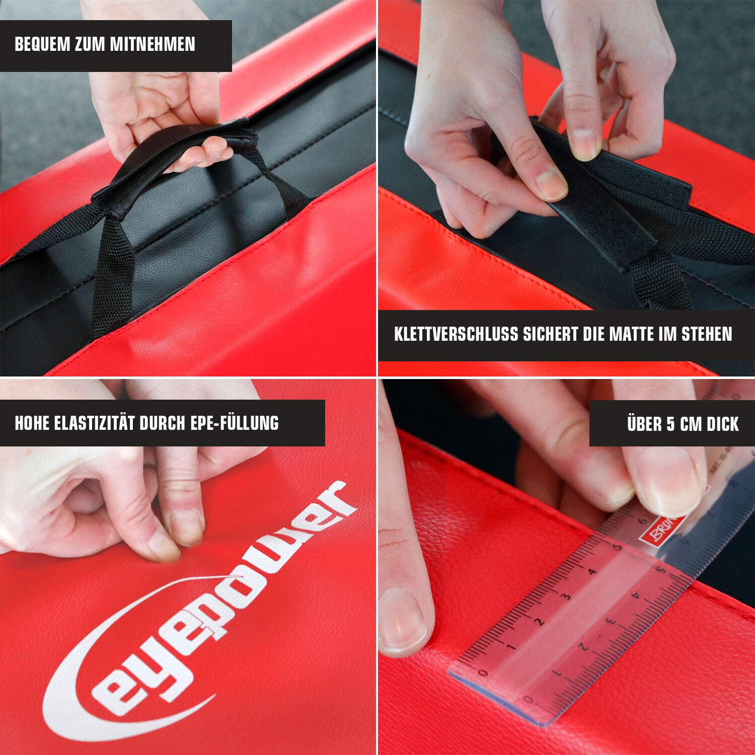 XXL Weichbodenmatte 220x110x5cm - Faltbare Turnmatte