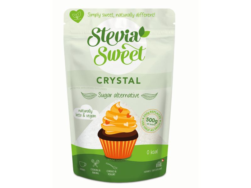 SteviaSweet Süssstoff Stevia Sweet Crystal 250 g Veganes Süssungspulver